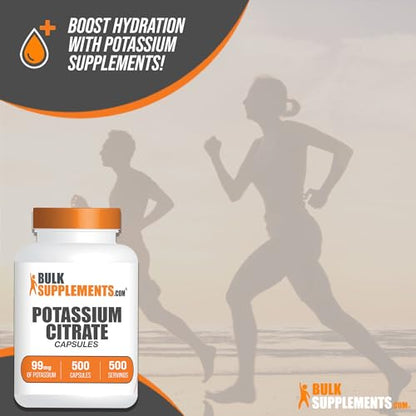 BulkSupplements.com Potassium Citrate Capsules - Potassium Supplement, Potassium - Maple Wellness Supplements