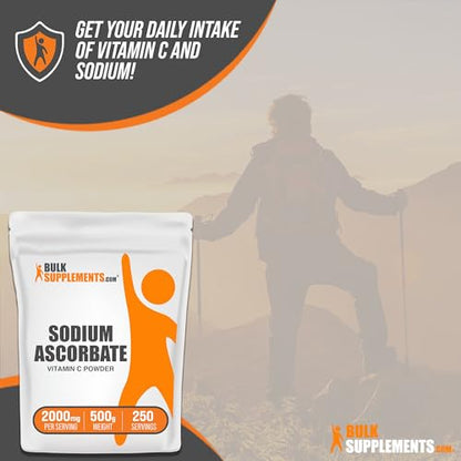 BulkSupplements.com Sodium Ascorbate Powder - Antioxidant Powder - Sodium Ascorbate - Maple Wellness Supplements