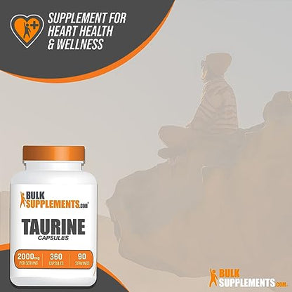 BULKSUPPLEMENTS.COM Taurine Capsules - Taurine Supplement, Taurine 2000mg - Maple Wellness Supplements