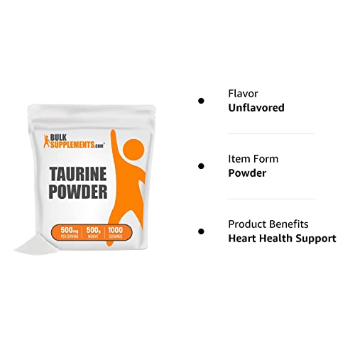 BULKSUPPLEMENTS.COM Taurine Powder - Taurine Supplement, Taurine 2000mg - Maple Wellness Supplements