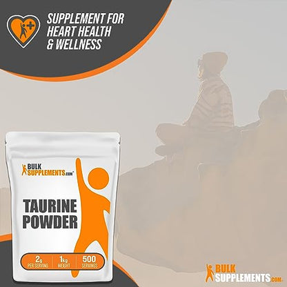 BULKSUPPLEMENTS.COM Taurine Powder - Taurine Supplement, Taurine 2000mg - Maple Wellness Supplements