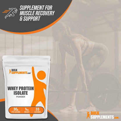 BulkSupplements.com Whey Protein Isolate Powder - Protein Supplement - Protein Powder - Maple Wellness Supplements