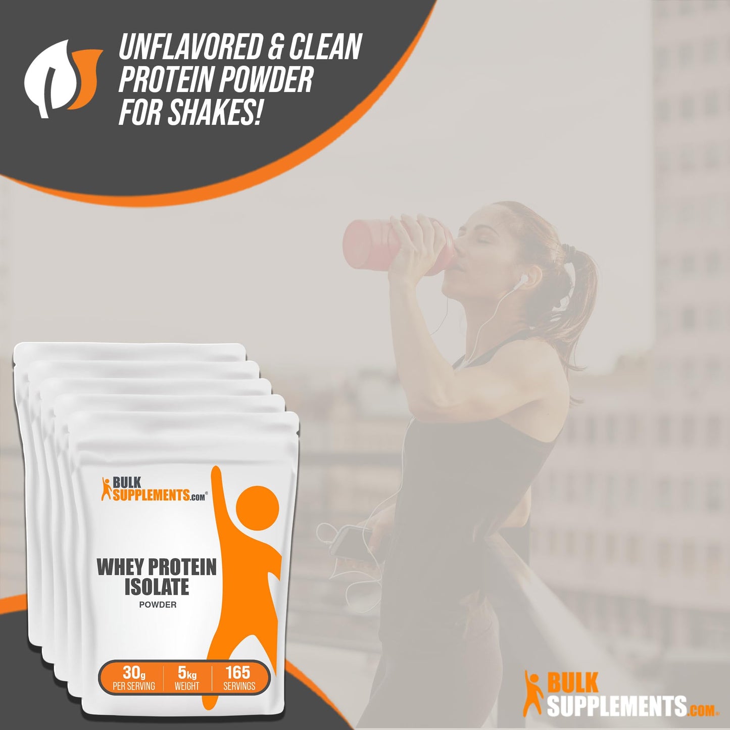BULKSUPPLEMENTS.COM Whey Protein Isolate Powder - Unflavored Protein Powder - Maple Wellness Supplements