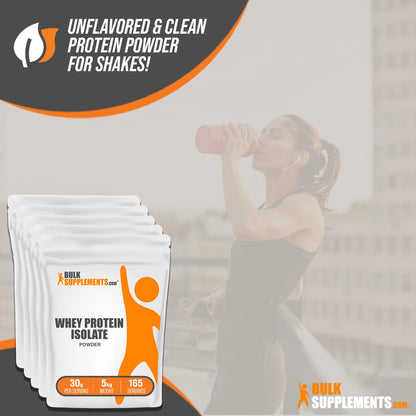 BULKSUPPLEMENTS.COM Whey Protein Isolate Powder - Unflavored Protein Powder - Maple Wellness Supplements