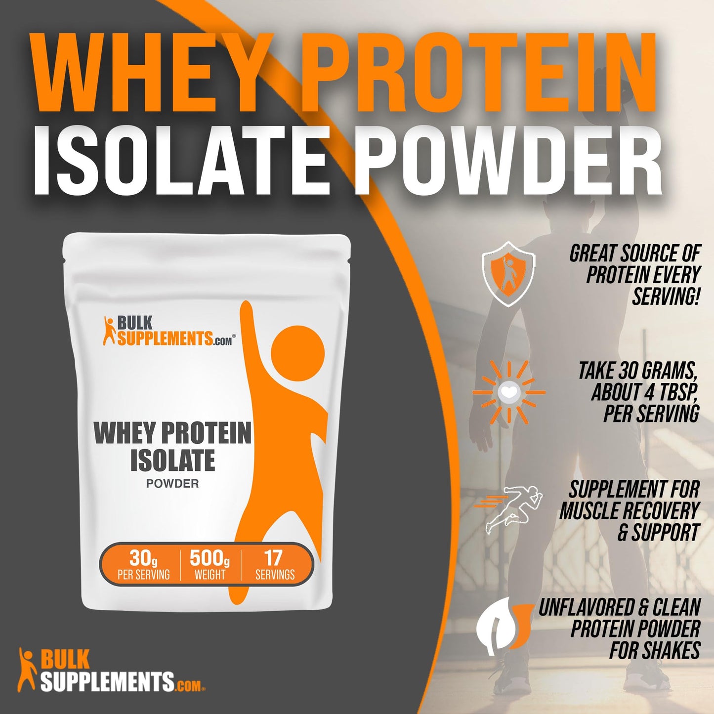 BULKSUPPLEMENTS.COM Whey Protein Isolate Powder - Unflavored Protein Powder - Maple Wellness Supplements