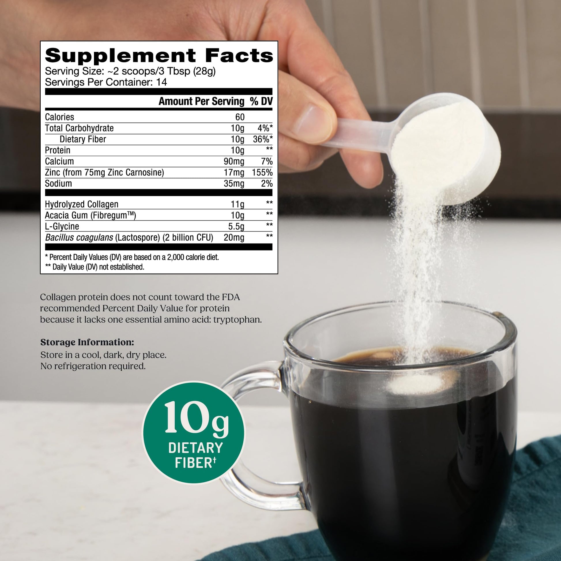 Bulletproof Unflavored Gut Health Collagen Protein, 14 Ounces, 10g Grass-Fed Collagen Peptides for Gut, Skin, Bone and Joint Support - Maple Wellness Supplements