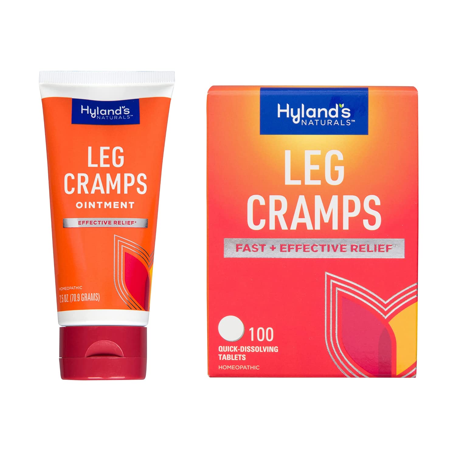 Bundle of Hyland's Leg Cramps Ointment, Arnica Pain Relief Gel, Natural Relief of Calf, Leg and Foot Cramp, 2.5 oz and Leg Cramp Tablets, 100 Count - Maple Wellness Supplements