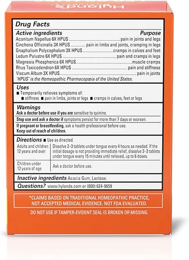 Bundle of Hyland's Leg Cramps Tablets, 100 Count and Leg Cramps PM Nighttime Formula, Natural Relief of Calf, Foot and Leg Cramps, 50 Count - Maple Wellness Supplements