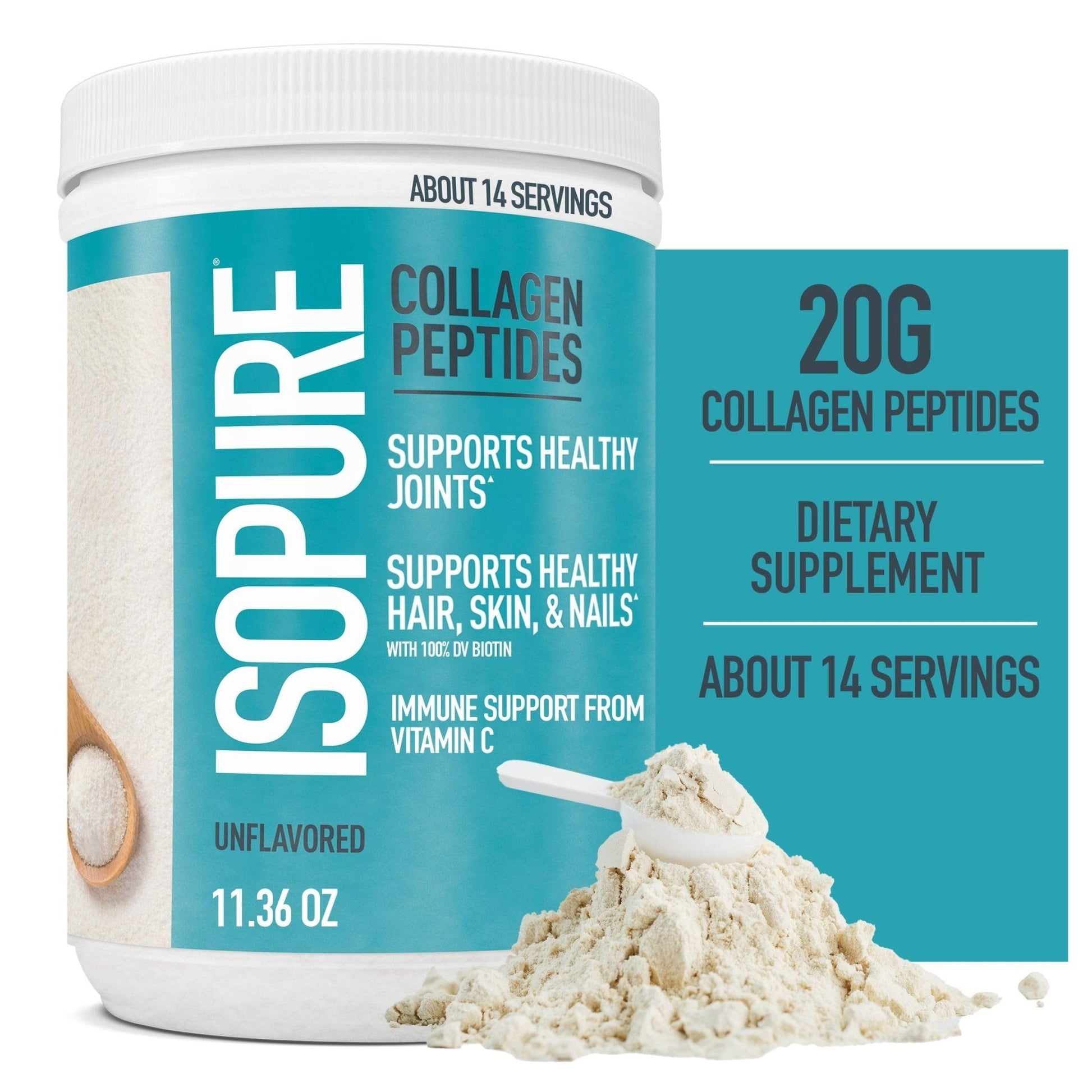 Bundle of Isopure Unflavored Organic Vegan Pea Protein Powder, Dairy Free with Amino - Maple Wellness Supplements