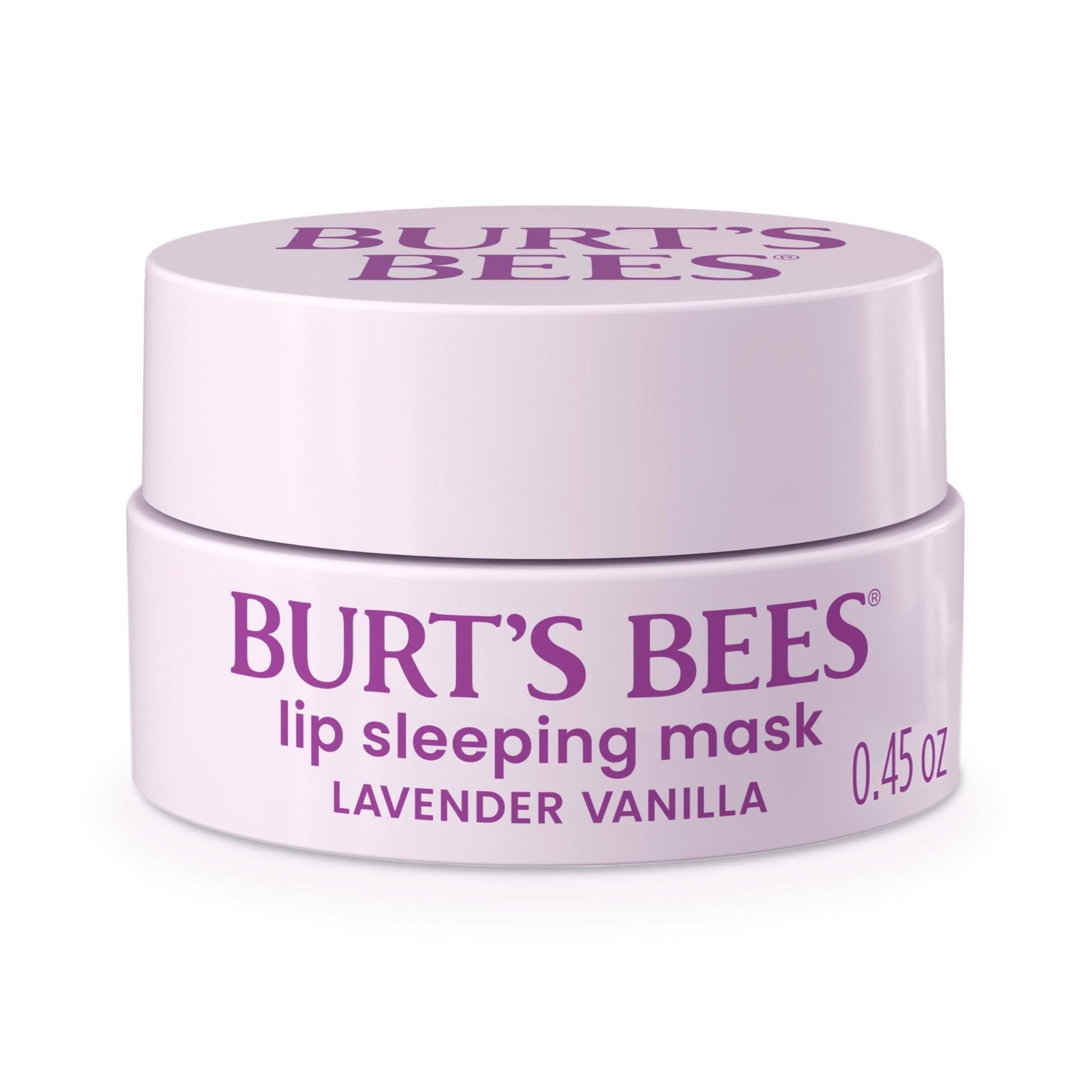 Burt’s Bees Lavender Vanilla Lip Sleeping Mask, With Hyaluronic Acid and Squalane Moisturizer To Instantly Hydrate Lips, Overnight Mask and Treatment, 0.45 oz. - Maple Wellness Supplements