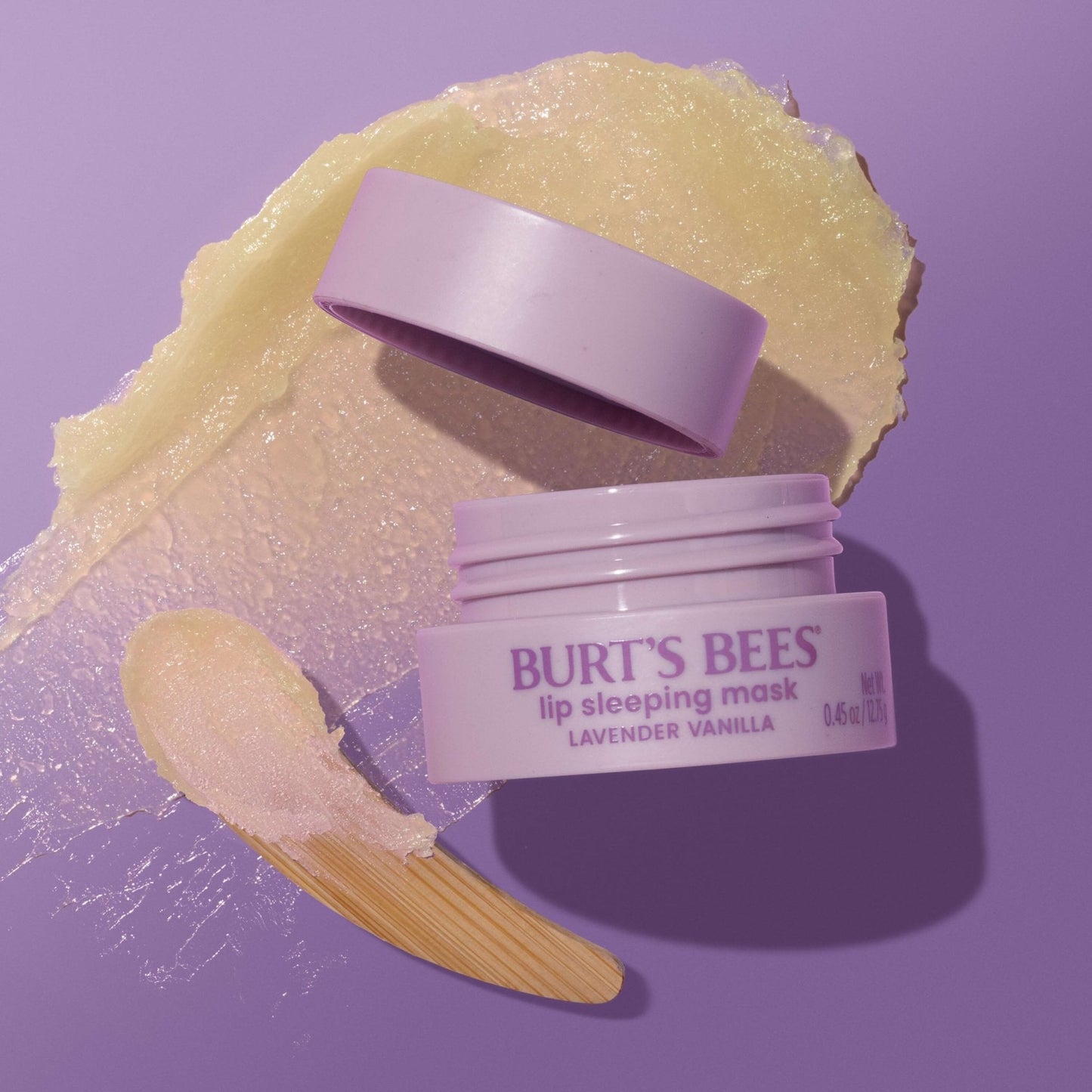 Burt’s Bees Lavender Vanilla Lip Sleeping Mask, With Hyaluronic Acid and Squalane Moisturizer To Instantly Hydrate Lips, Overnight Mask and Treatment, 0.45 oz. - Maple Wellness Supplements