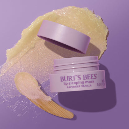 Burt’s Bees Lavender Vanilla Lip Sleeping Mask, With Hyaluronic Acid and Squalane Moisturizer To Instantly Hydrate Lips, Overnight Mask and Treatment, 0.45 oz. - Maple Wellness Supplements
