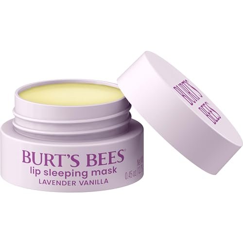 Burt’s Bees Lavender Vanilla Lip Sleeping Mask, With Hyaluronic Acid and Squalane Moisturizer To Instantly Hydrate Lips, Overnight Mask and Treatment, 0.45 oz. - Maple Wellness Supplements