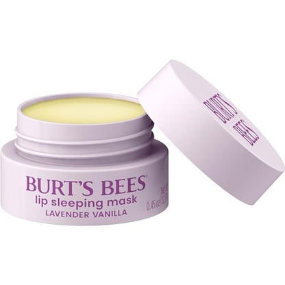 Burt’s Bees Lavender Vanilla Lip Sleeping Mask, With Hyaluronic Acid and Squalane Moisturizer To Instantly Hydrate Lips, Overnight Mask and Treatment, 0.45 oz. - Maple Wellness Supplements