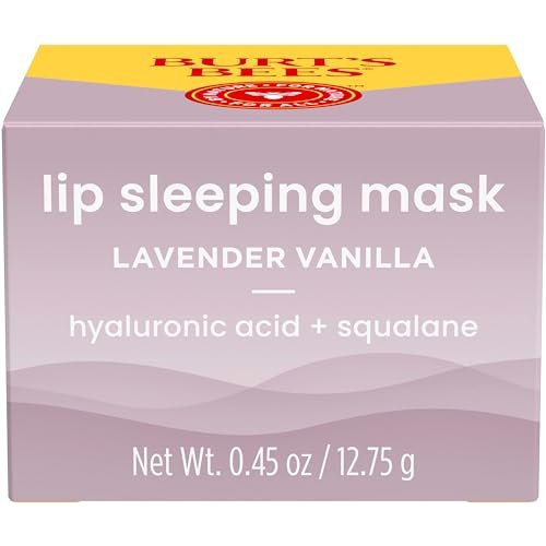 Burt’s Bees Lavender Vanilla Lip Sleeping Mask, With Hyaluronic Acid and Squalane Moisturizer To Instantly Hydrate Lips, Overnight Mask and Treatment, 0.45 oz. - Maple Wellness Supplements