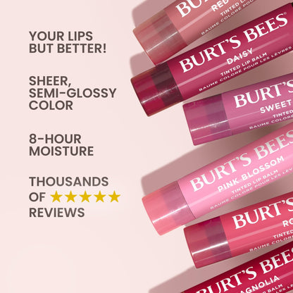 Burt's Bees Lip Tint Balm with Long Lasting 2 in 1 Duo Tinted Balm Formula, Color Infused with Deeply Hydrating Shea Butter - Maple Wellness Supplements