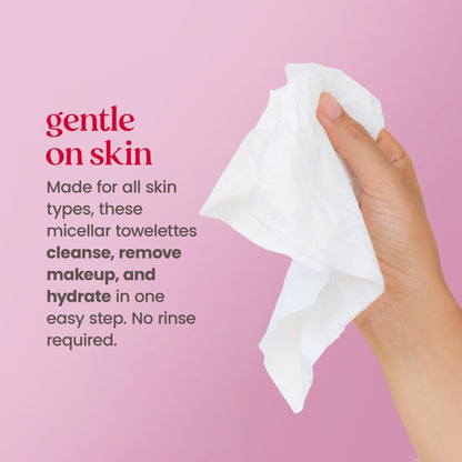 Burt’s Bees Micellar Rose Water Facial Towelettes, 100% Plant Based Cloth; 99% Natural Origin; Remove Makeup, Cleanse, Hydrate; No Oily Residue; All Skin Types; 30 Ct, Pack of 3 (Pack May Vary) - Maple Wellness Supplements