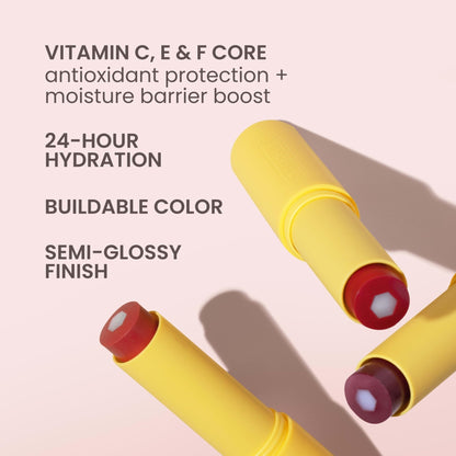 Burt’s Bees Tinted Boosted Balm, Misty Mauve, Hydrating Tinted Lip Balm with Vitamin C, E, and F Core, 24 Hour Lip Moisturizer - Maple Wellness Supplements