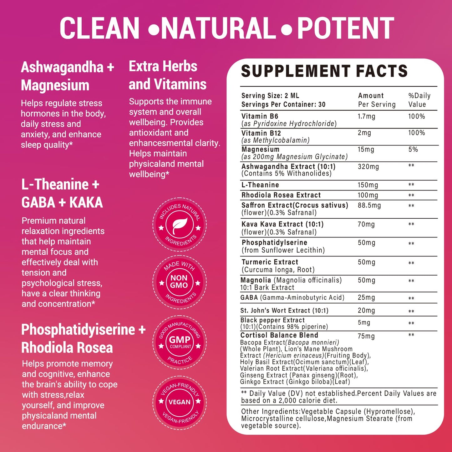 Bvlaue Cortisol Supplements Detox for Women - 20-in-1 Cortisol Reducer,Manager,Lower w/Ashwagandha,Magnesium,L-Theanine,Saffron,Rhodiola for Hormone Balance/Sleep/Stress Relief,Strawberry Flavor - Maple Wellness Supplements