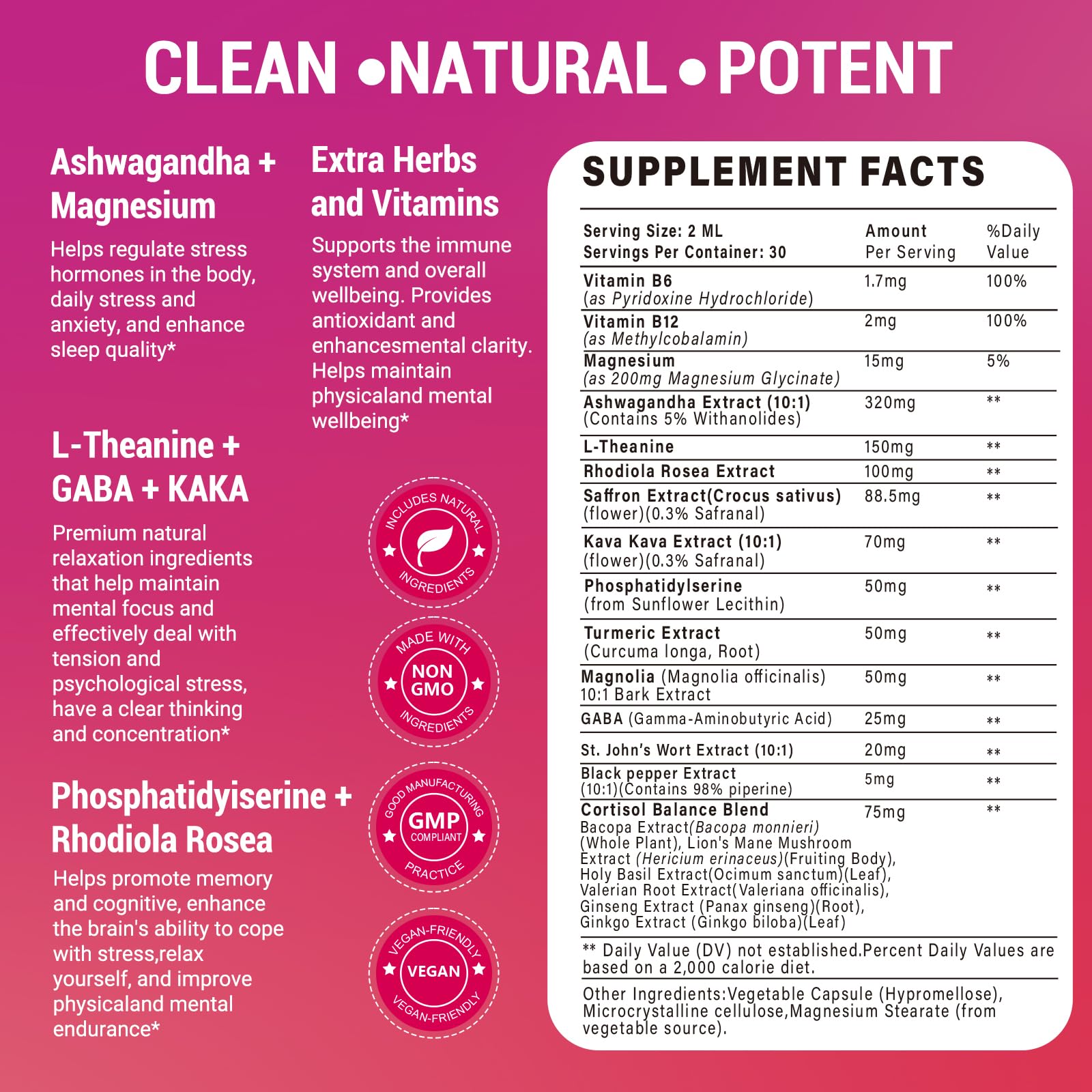 Bvlaue Cortisol Supplements Detox for Women - 20-in-1 Cortisol Reducer,Manager,Lower w/Ashwagandha,Magnesium,L-Theanine,Saffron,Rhodiola for Hormone Balance/Sleep/Stress Relief,Strawberry Flavor - Maple Wellness Supplements