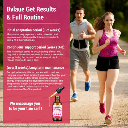 Bvlaue Cortisol Supplements Detox for Women - 20-in-1 Cortisol Reducer,Manager,Lower w/Ashwagandha,Magnesium,L-Theanine,Saffron,Rhodiola for Hormone Balance/Sleep/Stress Relief,Strawberry Flavor - Maple Wellness Supplements