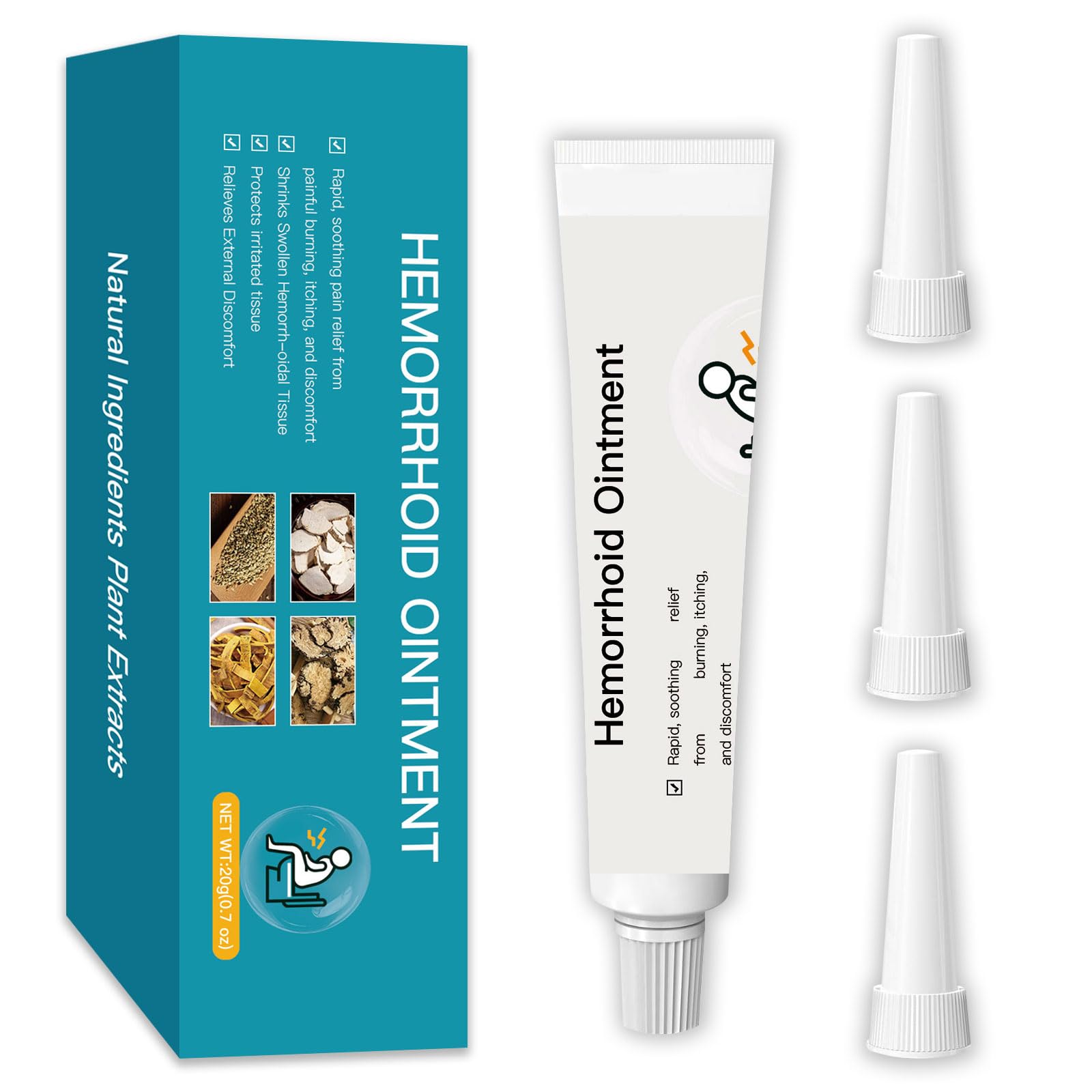 BXQJRJ Hemorrhoid Ointment,Herbal hemorrhoid Gel,Effectively relieves Anal discomfort,Suitable for Men and Women,Fast-Acting hemorrhoid Ointment (20g) - Maple Wellness Supplements