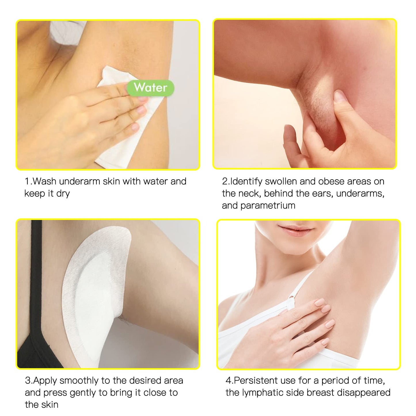 BXQJRJLymphatic Drainage Patch Lymphatic Drainage Herbal Lymphatic Drainage Care Patch Herbal Neck Patch (12) - Maple Wellness Supplements