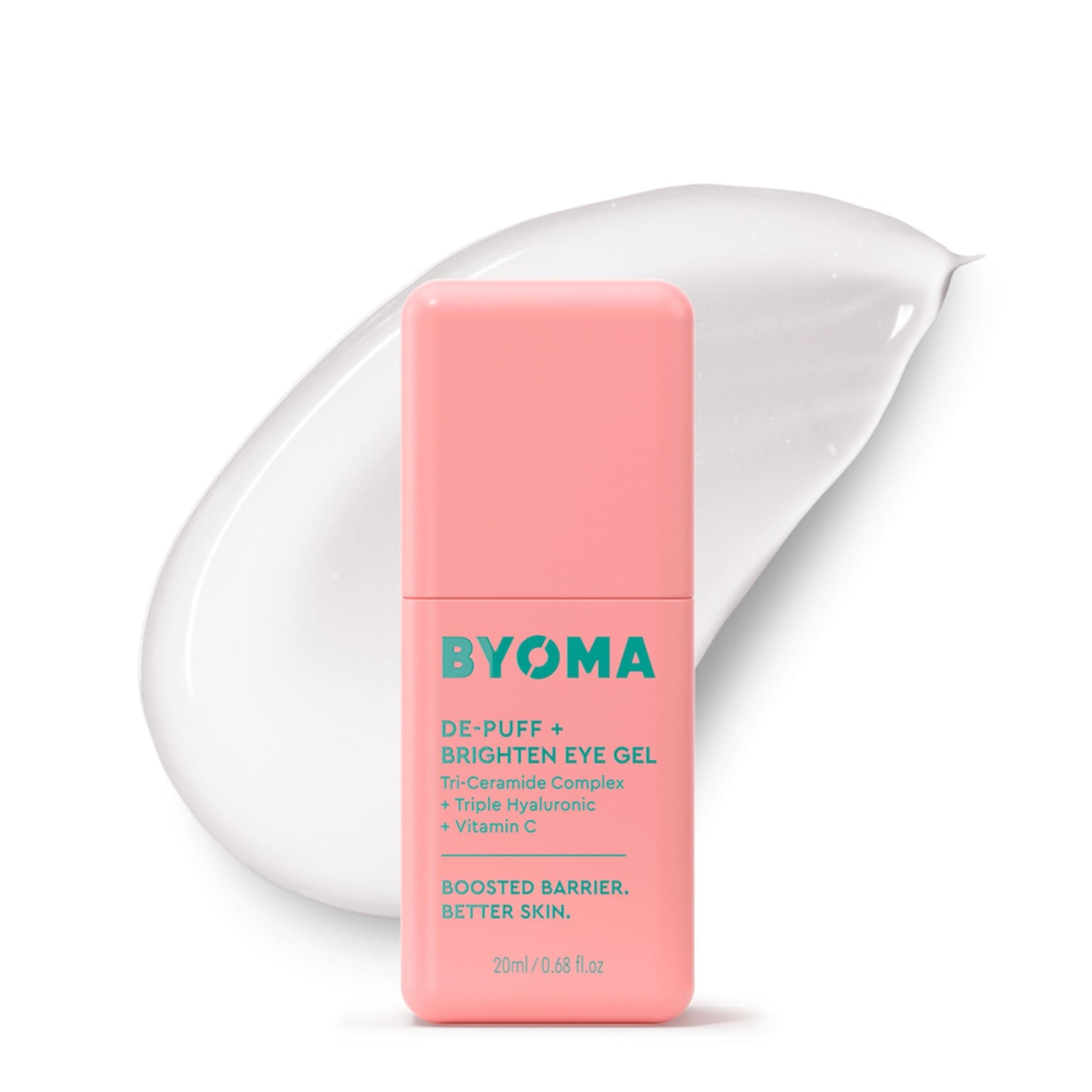 BYOMA De-Puff + Brighten Eye Gel - Lightweight Gel Eye Cream for Dark Circles, Puffiness & Wrinkles - Under Eye Cream - Maple Wellness Supplements
