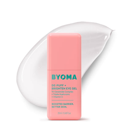 BYOMA De-Puff + Brighten Eye Gel - Lightweight Gel Eye Cream for Dark Circles, Puffiness & Wrinkles - Under Eye Cream - Maple Wellness Supplements