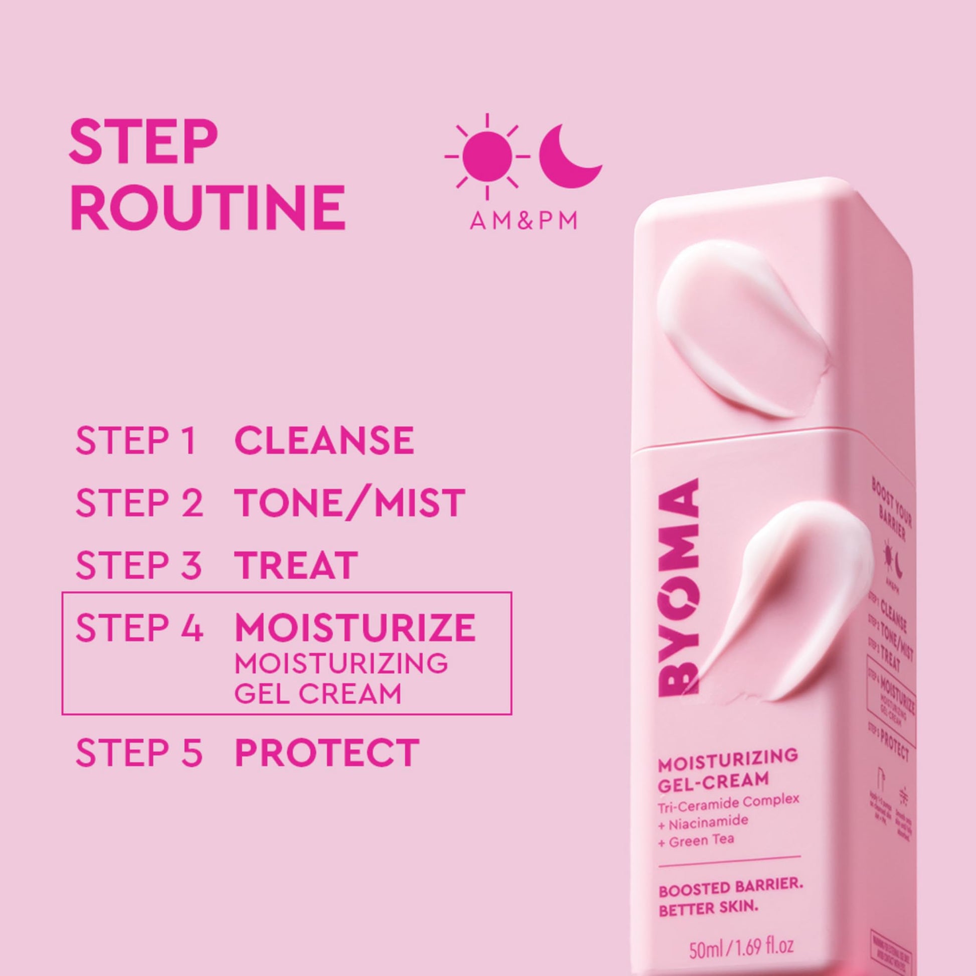 BYOMA Moisturizing Gel Cream - Barrier Repair Cream/Gel Face Lotion with Niacinamide - Maple Wellness Supplements
