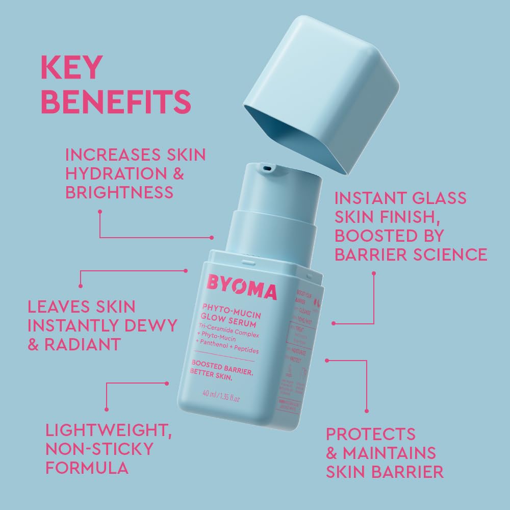 BYOMA Phyto-Mucin Glow Serum - Mucin Face Serum for Glass Skin - Plumps, Primes - Maple Wellness Supplements