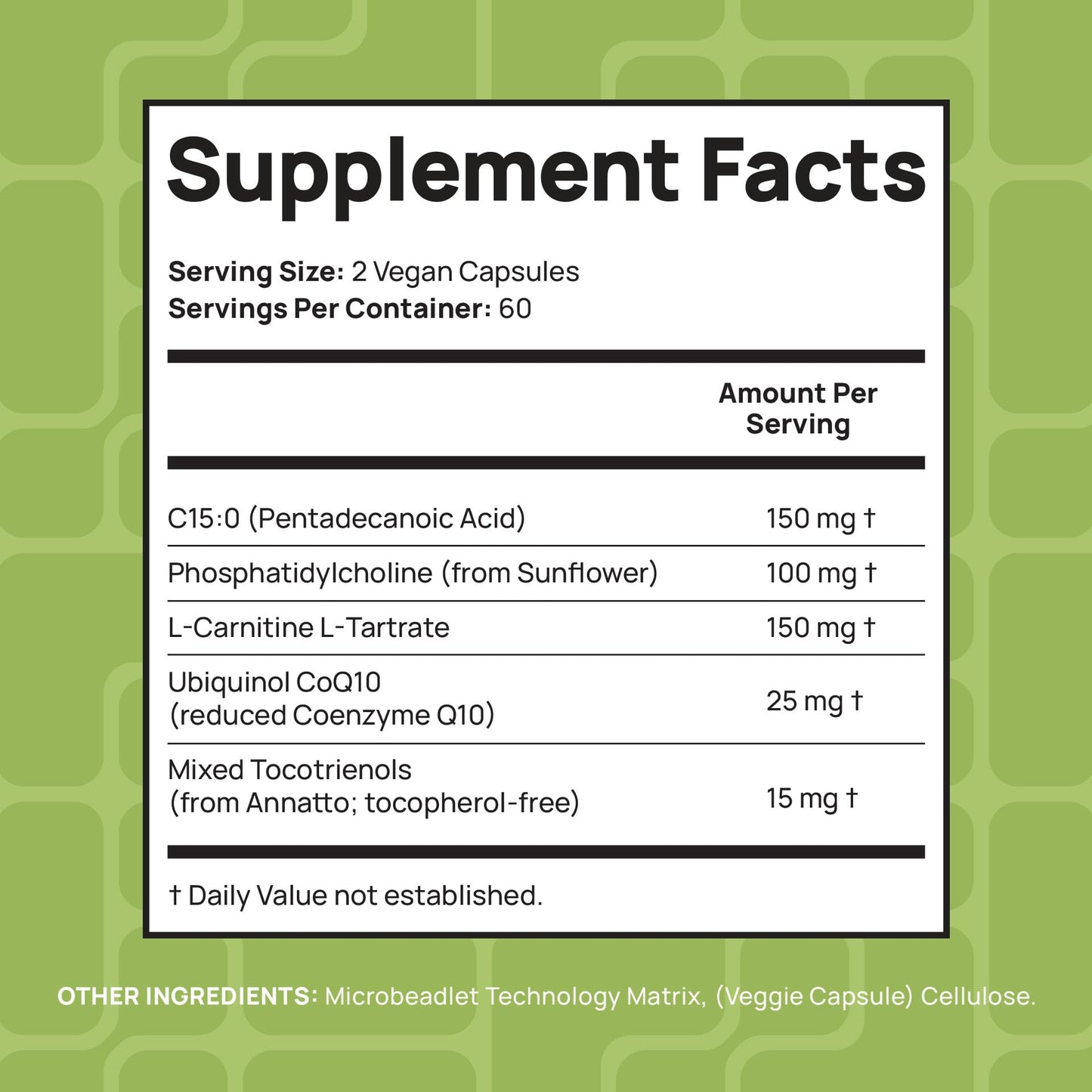 C15:0 Pentadecanoic Acid Supplement | Longevity, Cellular & Membrane Support, Micro-Granule Enhanced Absorption, Phosphatidylcholine, L-Carnitine, - Maple Wellness Supplements