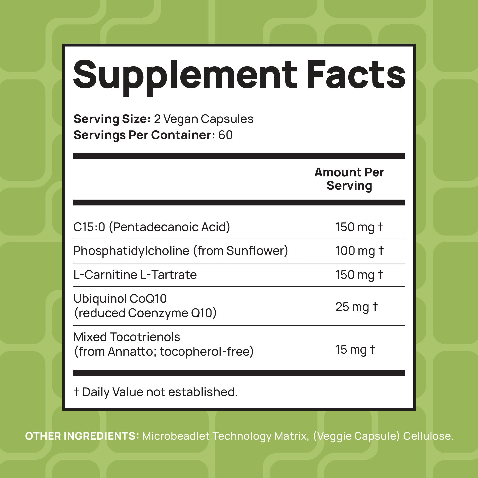 C15:0 Pentadecanoic Acid Supplement | Longevity, Cellular & Membrane Support, Micro-Granule Enhanced Absorption, Phosphatidylcholine, L-Carnitine, - Maple Wellness Supplements