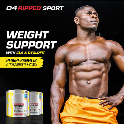 C4 Ripped Sport Pre Workout Powder Fruit Punch - NSF Certified for Sport + Sugar Free - Maple Wellness Supplements