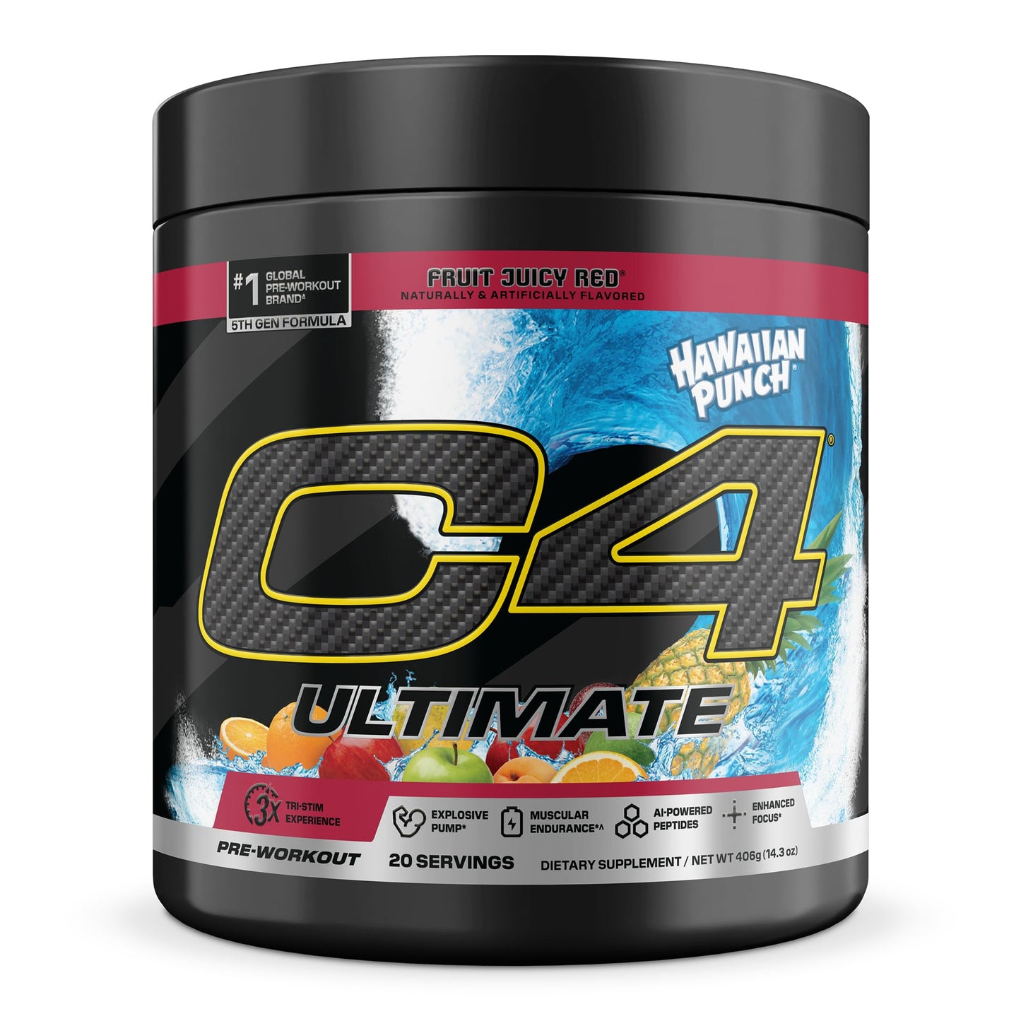 C4 Ultimate Pre Workout Powder - Sugar Free Preworkout Energy Supplement for Men & Women - 300mg Caffeine + TeaCrine + Dynamine + Creatine - Maple Wellness Supplements