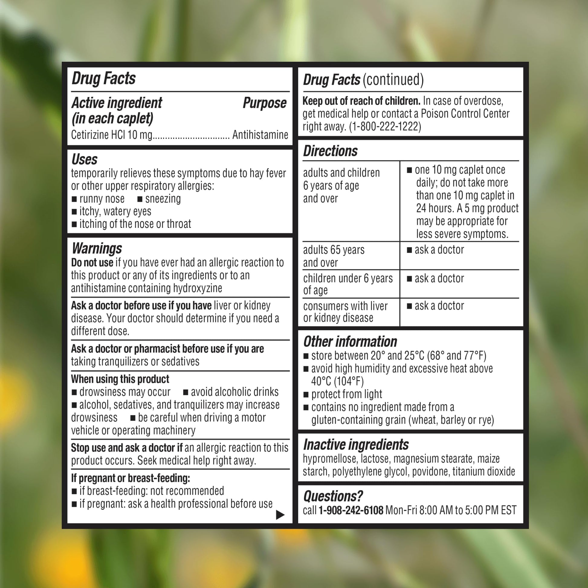 Cabinet: Cetirizine Hcl 10mg Allergy Relief Tablets | Non-Drowsy Antihistamine for 24-Hour Indoor & Outdoor (Aluminum - 300 Count) - Maple Wellness Supplements