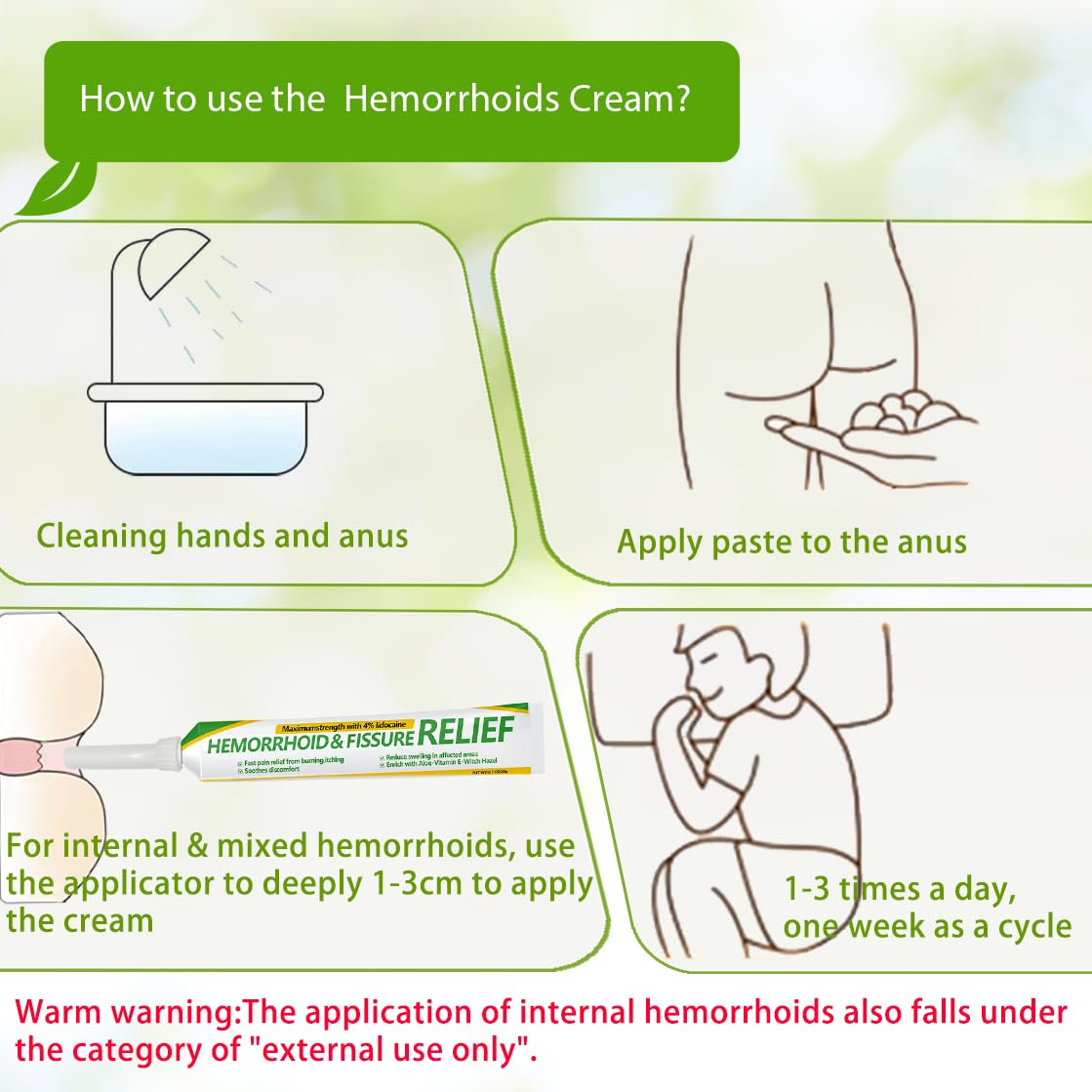 CainNeks Hemorrhoid & Fissure Relief Ointment 20g– 4% Lidocaine Maximum Strength Hemorrhoid Cream, Fast Itching Burning Swelling Relief, Herbs Fast Acting Ingredients. 0.7 oz. - Maple Wellness Supplements
