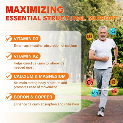 Calcium 1200 mg with Vitamin D3 Gummies for Adults - Calcium Citrate with Vitamin D3 K2, Magnesium, Zinc, Boron, Copper and Ashwagandha - Maple Wellness Supplements