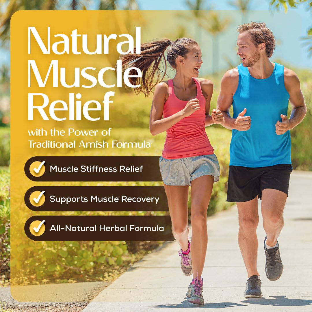 Caleb Treeze Old Amish Muscle Tonic 8 fl oz, Leg Cramps Relief, Foot Cramps Relief, Restless Legs, Muscle Cramps & Spasm Relief - Maple Wellness Supplements