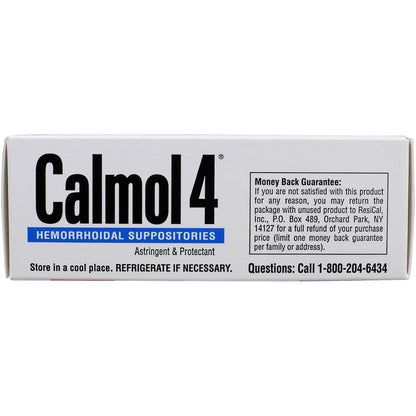 Calmol 4 Hemorrhoidal Suppositories with Soothing Natural Ingredients, 24 Count - Maple Wellness Supplements