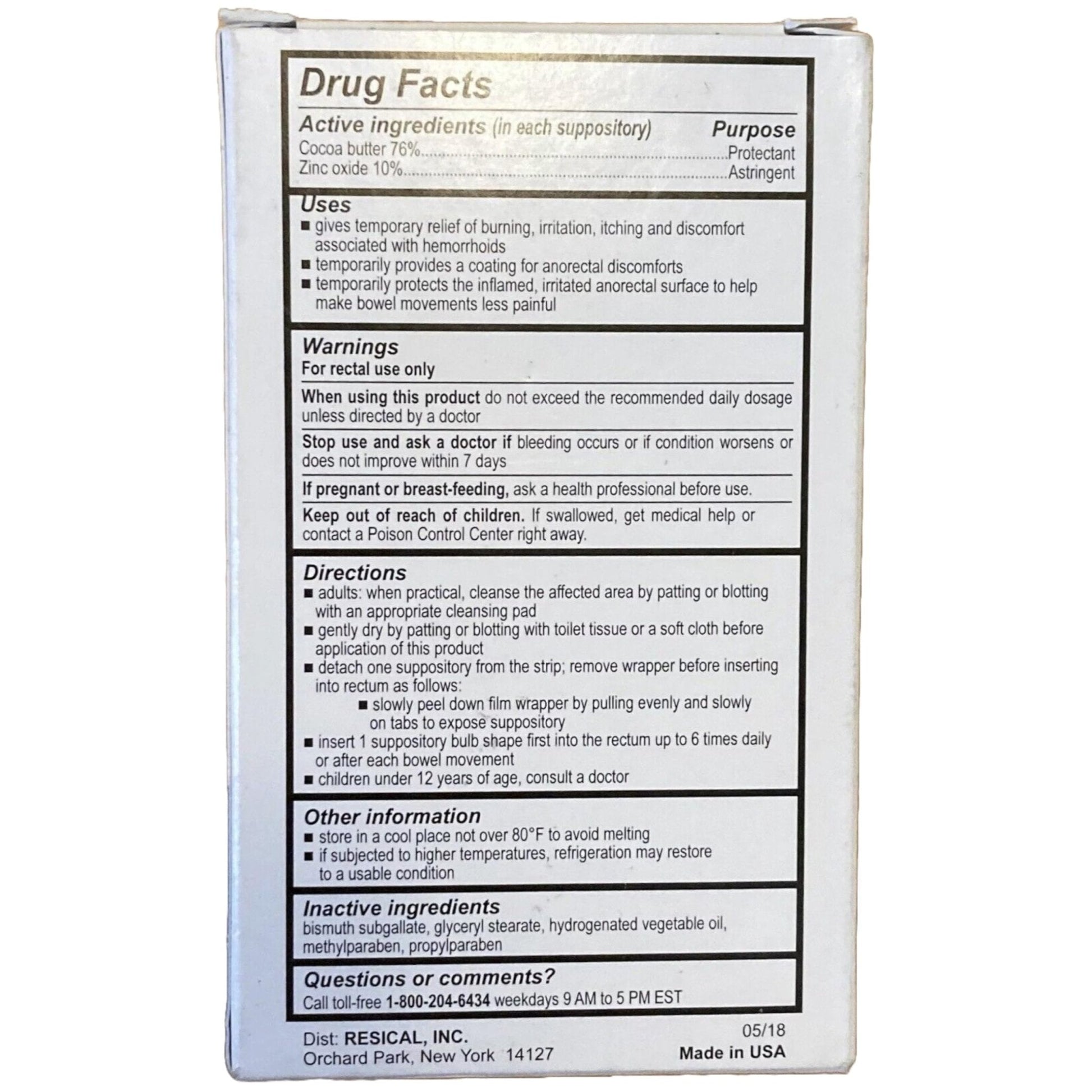 Calmol 4 Suppositories 24 (3 Pack) [Health and Beauty] - Maple Wellness Supplements
