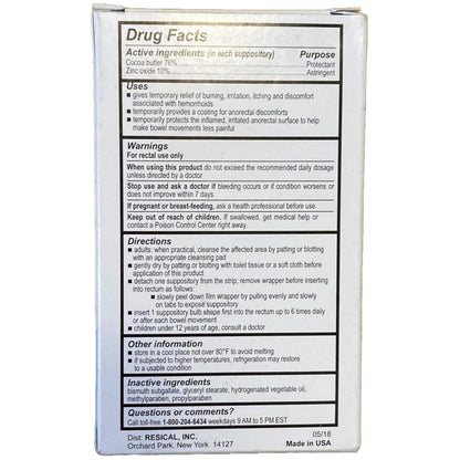 Calmol 4 Suppositories 24 (3 Pack) [Health and Beauty] - Maple Wellness Supplements