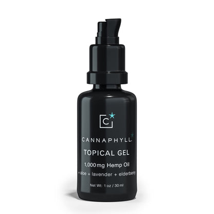 CANNAPHYLL Topical Organic Natural Hemp Gel (1 oz) for Skin, Back, Shoulder, Muscle, Nerves, and Joints, Tattoo Aftercare Made with Lavender, Neroli, Marjoram, and Cedarwood - Maple Wellness Supplements