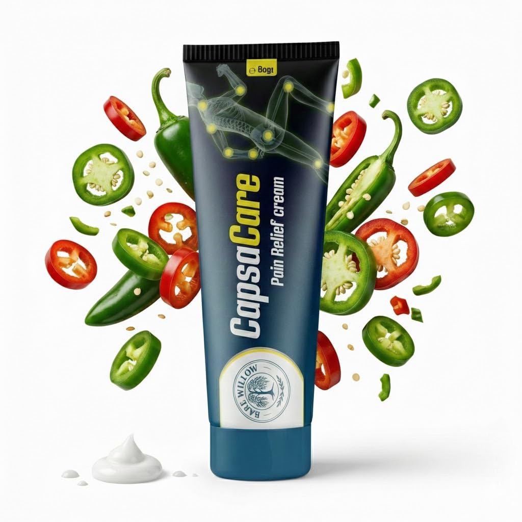 CapsaCare Cream with Capsaicin 0.125% & Magnesium, NeuroSoothe Blend with Arnica, Glucosamine, Menthol & Aloe, Fragrance Free, Non Greasy, Hydrating Topical Skin Cream for Men and Women, 100g (1 Pack) - Maple Wellness Supplements