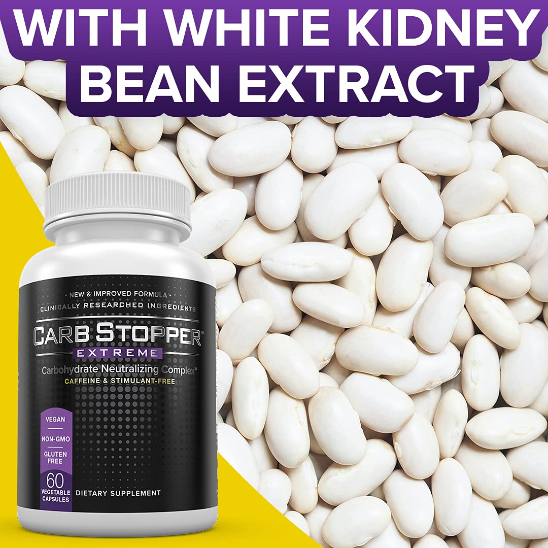 Carb Stopper Extreme (5 Bottles Maximum Strength, Natural Carbohydrate and Starch - Maple Wellness Supplements