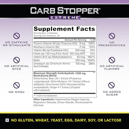 Carb Stopper Extreme: Maximum Strength, Natural Carbohydrate and Starch Neutralizer - Maple Wellness Supplements