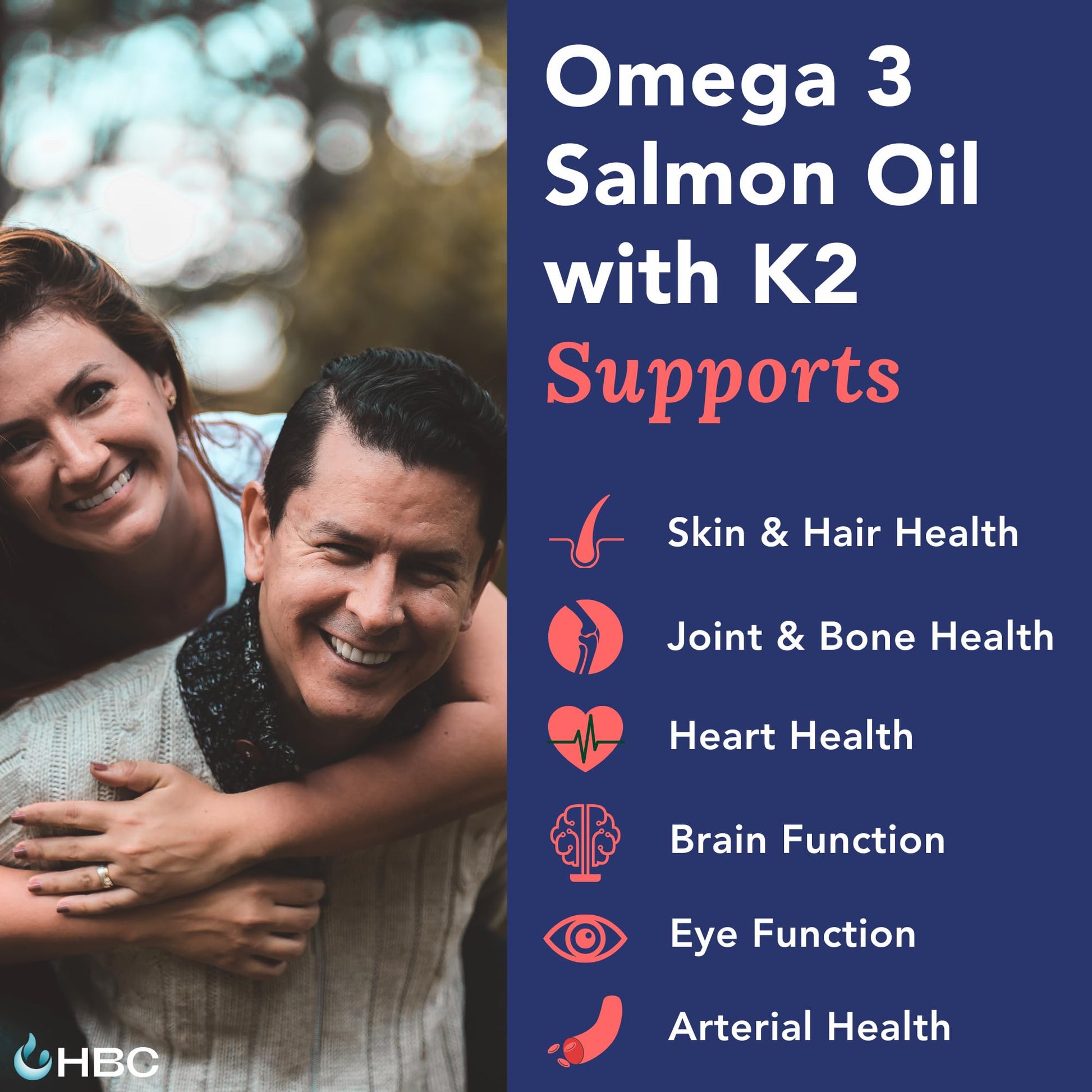 Cardio Omega 3 Fish Oil & Vitamin K2-1000mg, Norwegian Salmon Oil with EPA, DHA, DPA & Astaxanthin, No Fishy Aftertaste, Fatty Acids Supplement - 90 Capsules - Maple Wellness Supplements