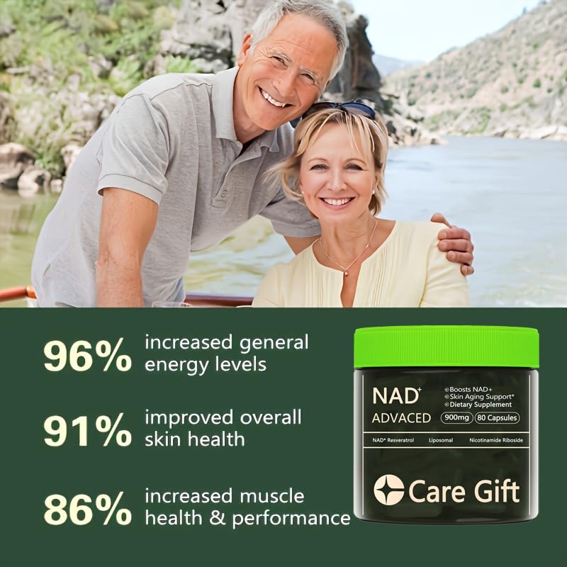 CARE GIFT NAD Supplement, NAD Nicotinamide Riboside Resveratrol 900mg - Liposomal NAD Supplements for Women & Men,NMNH Supplement Alternative for Energy, Focus, Anti-Aging (1 Pack) - Maple Wellness Supplements