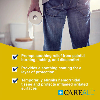 CareAll Hemorrhoidal Ointment 2.0 oz with Applicator. Helps Relieve Burning, Itching, and Discomfort Associated with Inflamed Hemorrhoidal Tissues. Dye, Phthalate, and Fragrance Free - Maple Wellness Supplements