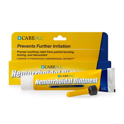 CareAll Hemorrhoidal Ointment 2.0 oz with Applicator. Helps Relieve Burning, Itching, and Discomfort Associated with Inflamed Hemorrhoidal Tissues. Dye, Phthalate, and Fragrance Free - Maple Wellness Supplements